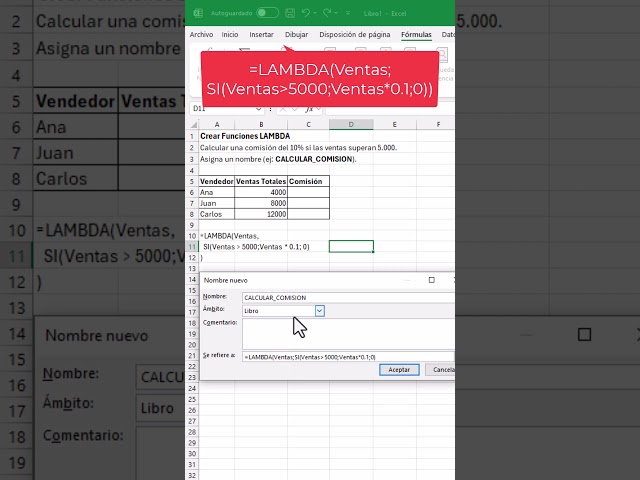 Excel: Create Lambda Functions and Calculate Commission #excel #exceltips #tutorial