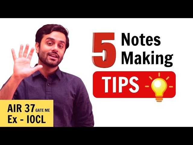 How to make Notes for GATE - 5 Tips from Exergic