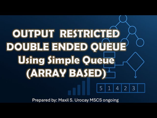 Output Restricted Double Ended Queue Using Simple Queue (Array Based)