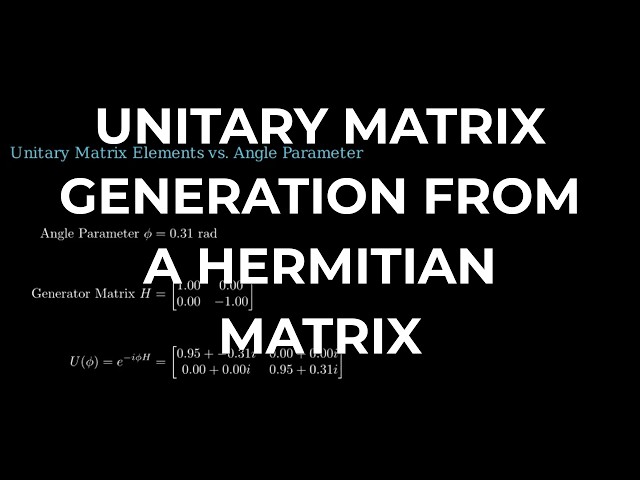 How Hermitian Operators Generate Unitary Transformations (Real-Time Values)