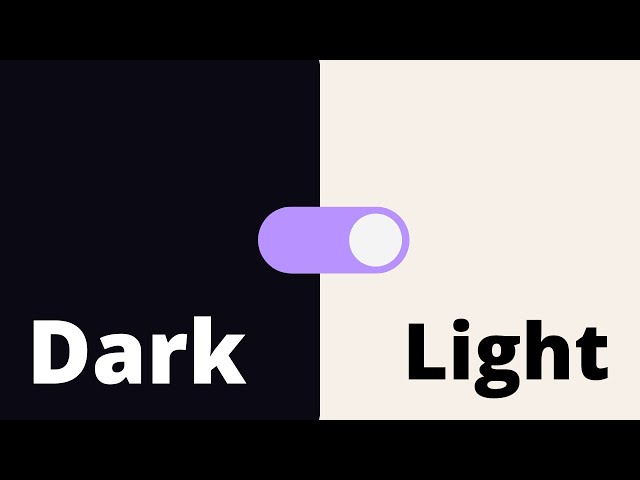 Dark / Light Theme Toggle using Html CSS and Javascript