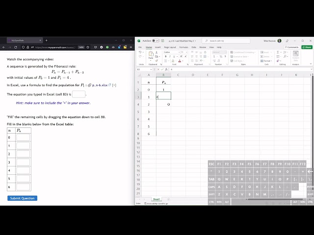 Excel – Recursive Fibonacci