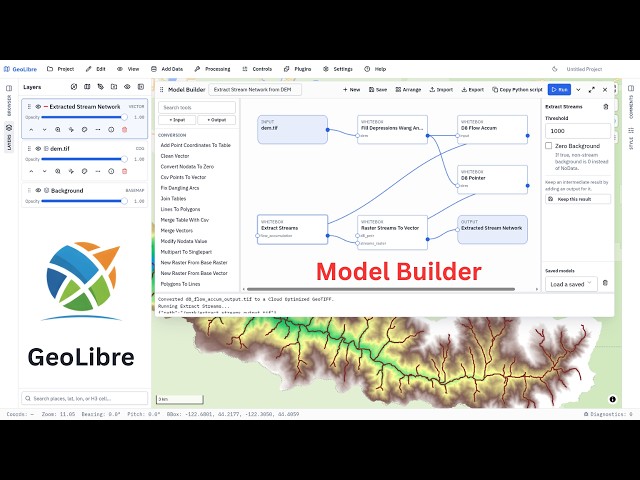 Create Reusable GIS Workflows with GeoLibre Model Builder and AI Assistant