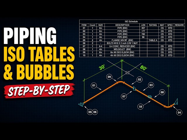 Piping Isometric Drawing | Create BOM Tables & Numbered Callouts
