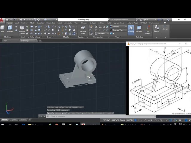 Dibujo 3D en AutoCAD para principiantes - modelado de solido- Extrude Presspull