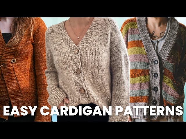 Cardigan Knitting for Beginners! 12 EASY Cardigan Patterns