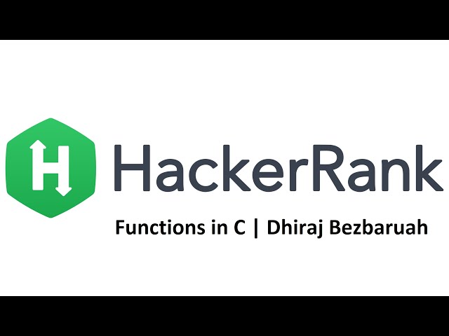 Functions in C | HackerRank Solution | C Programming For Beginners