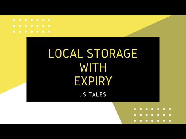 Javascript Machine Coding | Implement Local Storage with Expiry