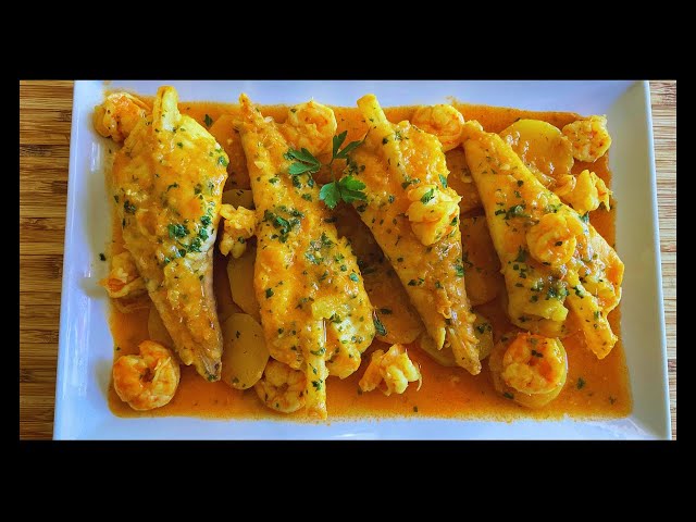 Monkfish in marinara sauce with prawns - what a Christmas treat! 🎄 - Guille Rodriguez