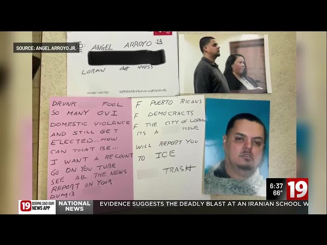 ‘It’s just ignorant’: Lorain councilman targeted with racist hate letter