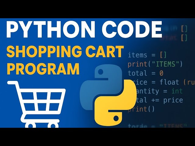 Shopping cart program using python||Beginner 