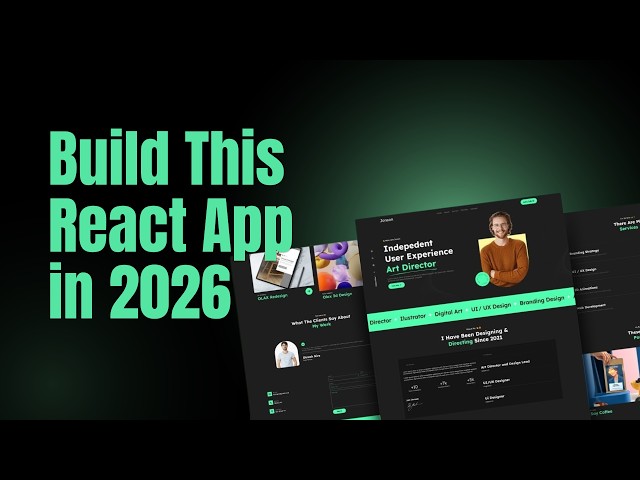 Try this portfolio website to Master React JS in 2026 | React Components | React Hooks Tutorial