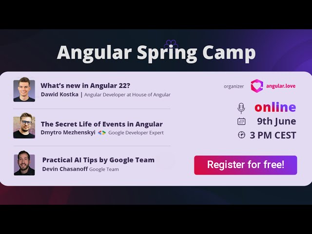 Angular Spring Camp FINAL ONE - 2026 edition