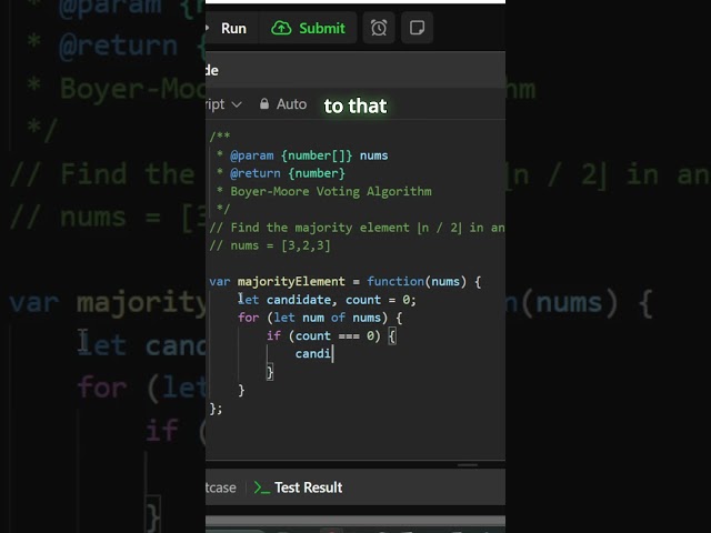 Solve the Majority Element problem #shorts  #coding