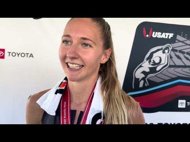 Addy Wiley talks after almost pulling off the upset over Nikki Hiltz in 2026 USA 1500 meters