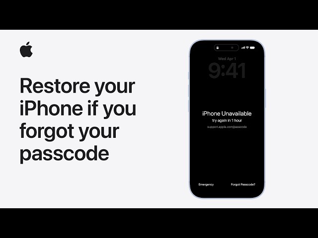 How to restore your iPhone if you forgot your passcode | Apple Support