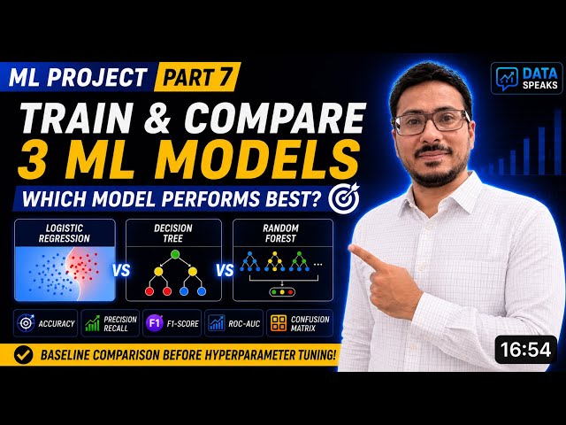 Binary Classification Project - Part 7 | Train & Compare 3 ML Models