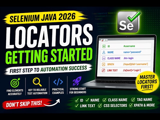 48. Locators - Getting started (Selenium Java 2026)