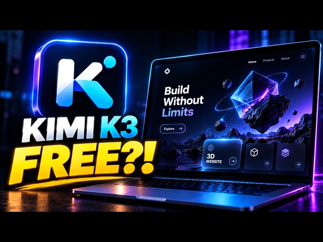 Kimi K3 Is FREE?! I Used It to Build a 3D Website