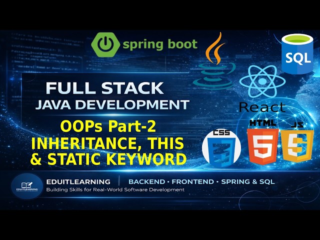 Inheritance, Static & this Keyword in Java | OOPs Part-2 | #Inheritance #thisKeyword #StaticKeyword