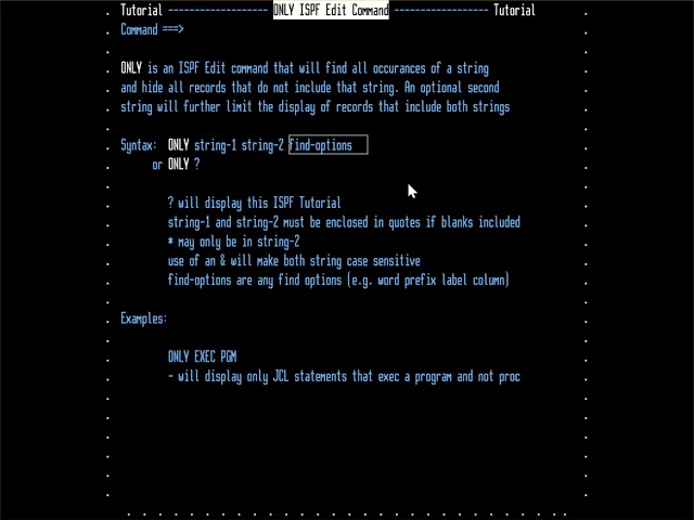 ISPF Edit Improved ONLY command