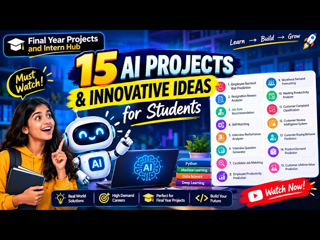 15 AI Project Ideas for Students | Final Year Projects & Innovative AI Projects