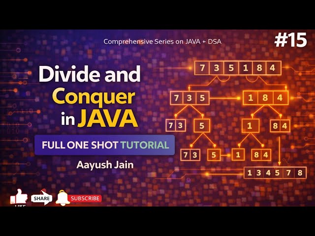 Java DSA Series #15 | Divide and conquer algorithms in Java (One Shot)