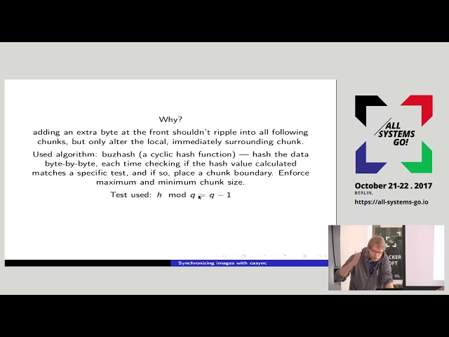 2017 Synchronizing images with casync