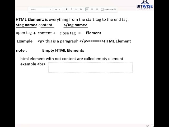 HTML Elements, Tags & Empty Elements Explained  Beginner's Guide #html #css #javascript #shorts