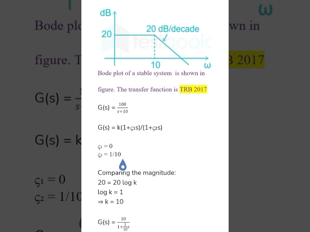 Transfer function from Bode plot| TRB Polytechnic EEE - 2017| Control system | in Tamil |@pbeee2417