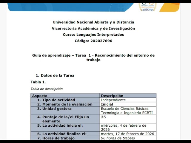 Tarea 1 - Reconocimiento del entorno de trabajo