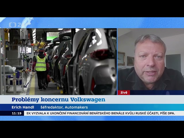 Studio ČT24   Živé vysílání ČT24 — komentář úsporný plán Volkswagenu