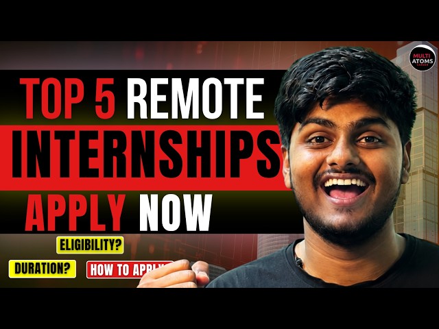Top 5 Remote Internships & Jobs | AI, Backend, Frontend & Software Internships
