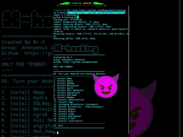 termux all Hacking tools 🤯 #ytshorts #termux #hacker #shorts #hacktool #learnhacking