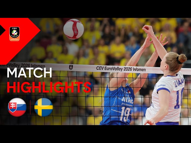 Highlights | SLOVAKIA vs. SWEDEN | CEV Trendyol Eurovolley 2026 | Women