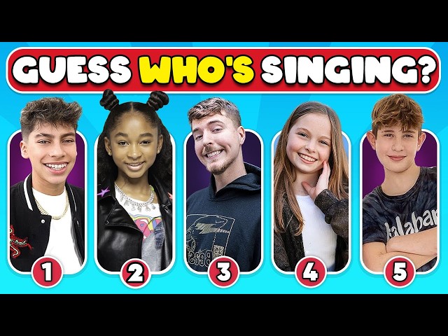 Guess the Youtuber Sing by SONGS | Lay Lay,Jordan Matter, The Royalty Family, Salish Matter
