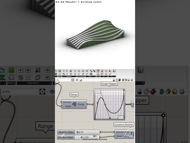 Grasshopper - EX 35 - Project + Extrude curve
