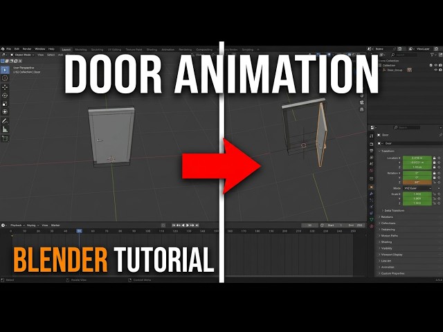 How to Animate a Door in Blender (Easy Door Animation Tutorial)