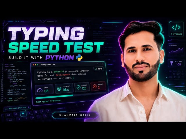 Build a Typing Speed Test in Python 🐍 | Tkinter GUI Project | WPM & Accuracy Calculator