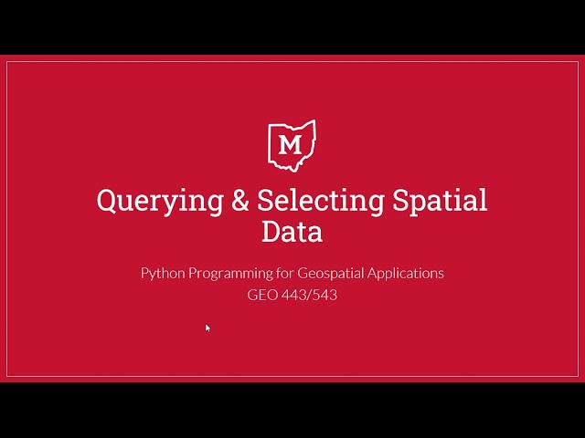 Attribute & Spatial Selection