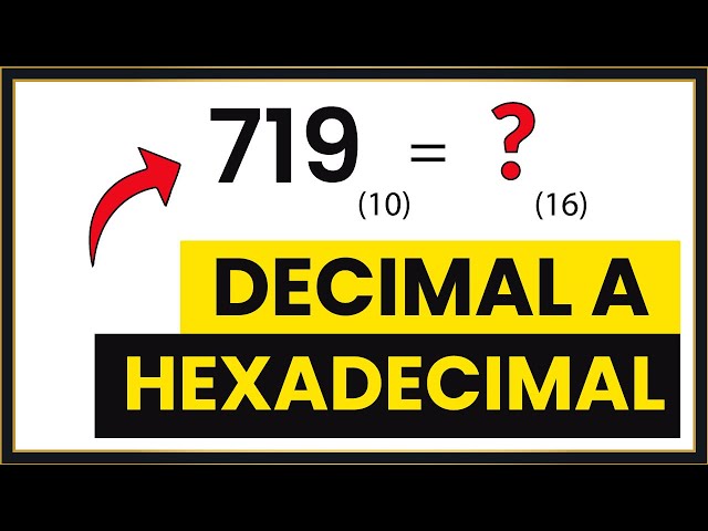 ✅ DECIMAL to HEXADECIMAL [BEST 2-Step Method]