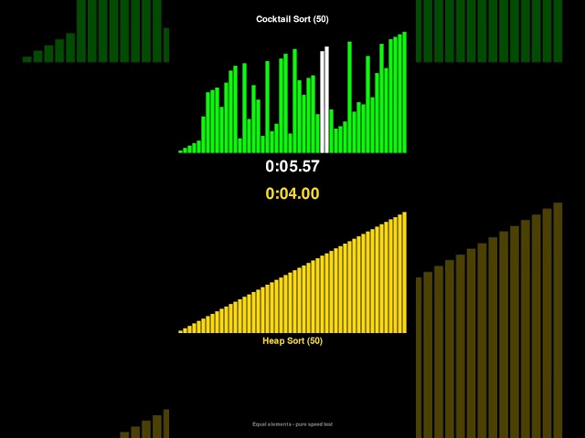 Cocktail Sort vs Heap Sort - Sorting Algorithm Race! #shorts