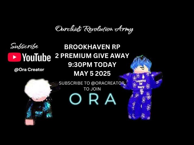 premium in brookhaven give away or 275 robux live