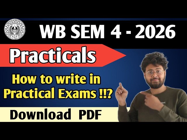 WB HS Semester 4 - 2026 Class 12 - How to write in Practical Exams !!🤔🤔❤️Sayan Sir