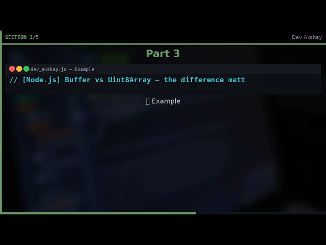 Learn Node.js: [Node.js] Buffer vs Uint8Array — the difference matters