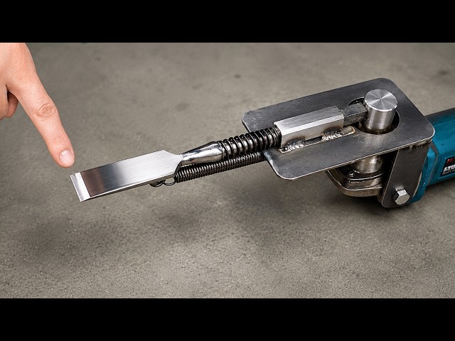 Attach A Chisel To An Angle Grinder And See What Happens!