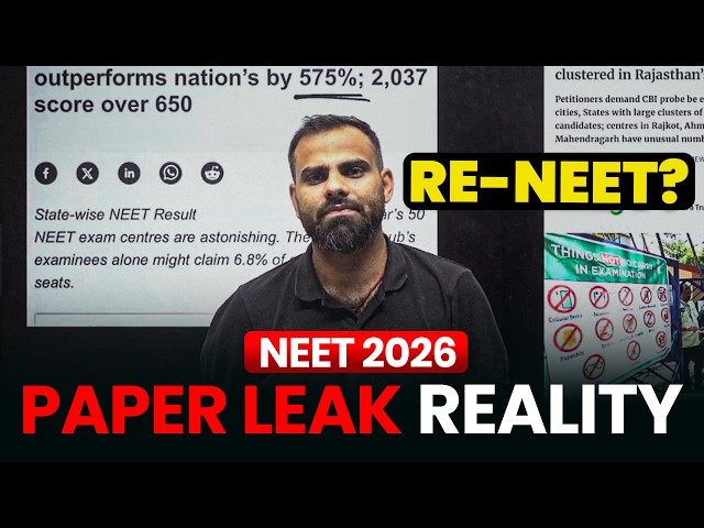 NEET 2026 Paper Leak Reality⚠️ | RE-NEET?