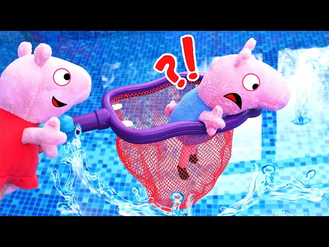 Aiuto! George sta per affogare! Giochi con i giocattoli di Peppa Pig. Storie per bambini
