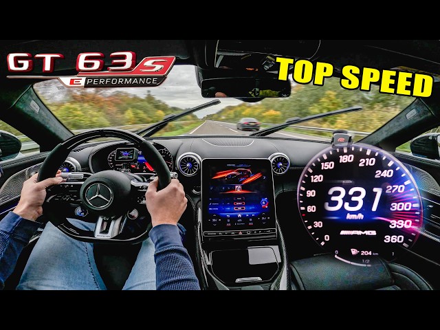 816HP Mercedes AMG GT63 SE is SUPER FAST on AUTOBAHN 