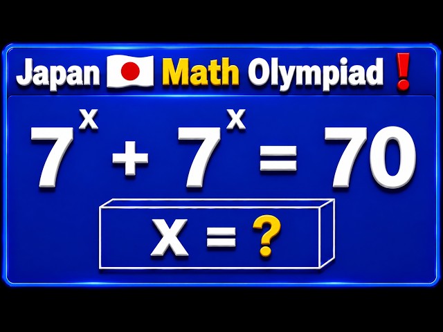 Can you solve this viral japan math olympiad problem? exponential equation step by step